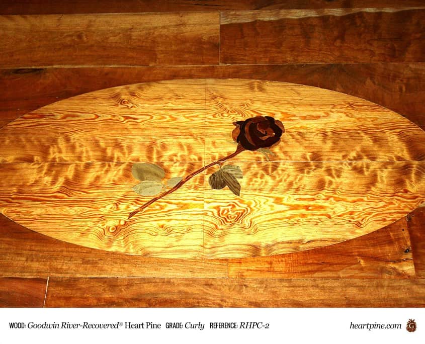 Goodwin River Recovered Heart Pine Curly