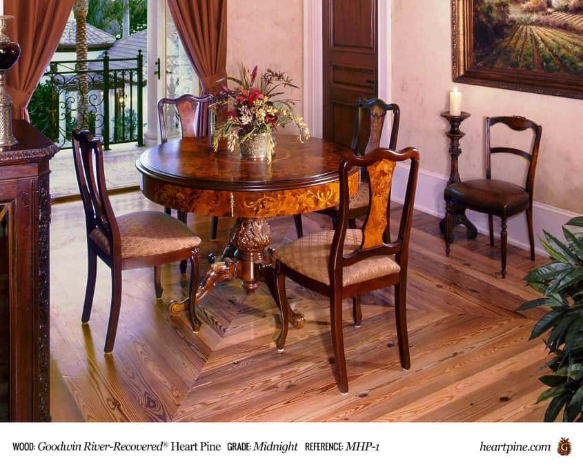 Goodwin River-Recovered Heart Pine Midnight