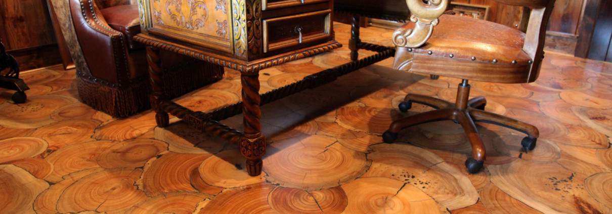 Inlays Heart Cypress Log Rounds