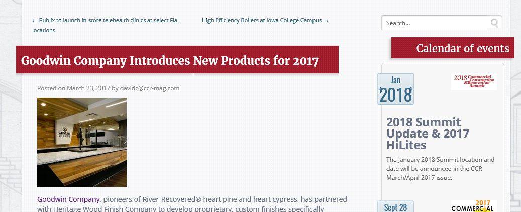 Goodwin Featured on Commercial Construction & Renovation