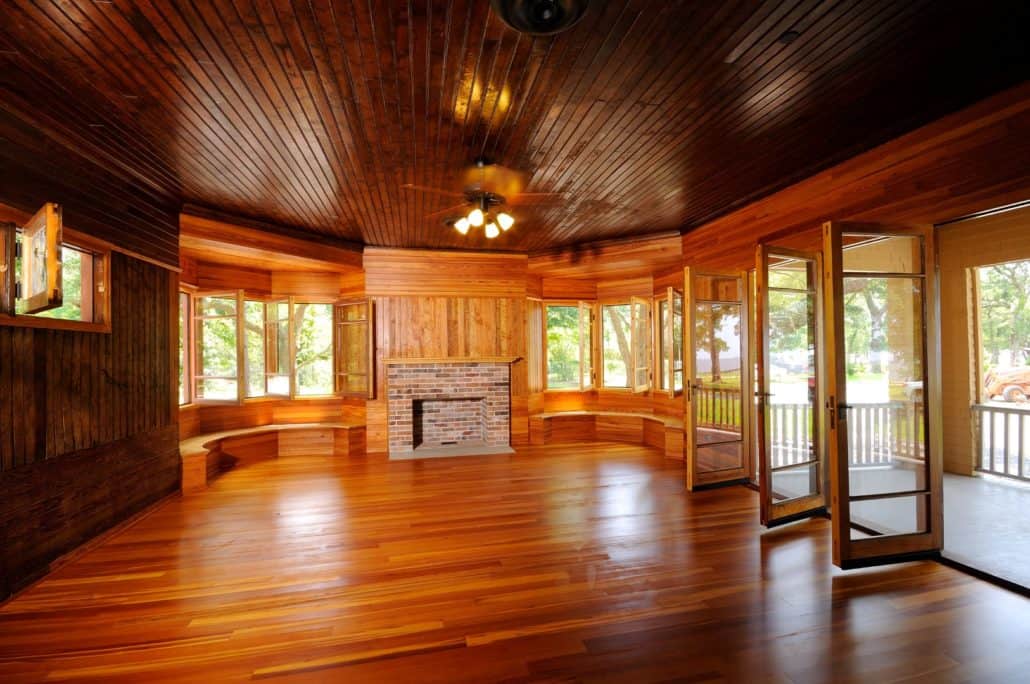 CharnleyNorwood wood paneling floors ceiling