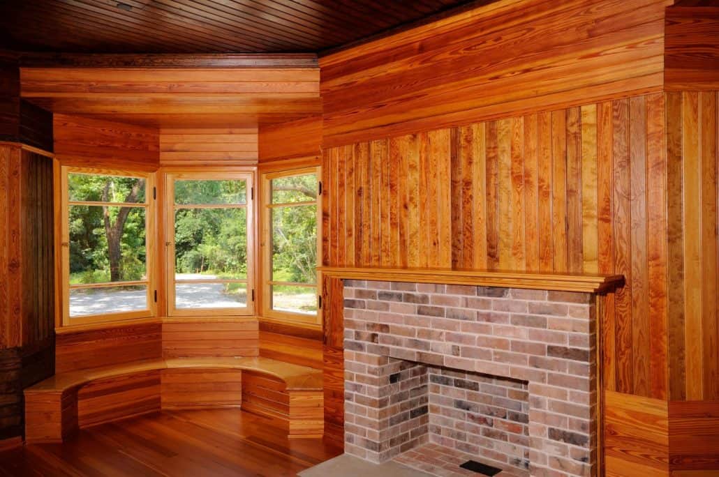 CurlyHeartPinePaneling wood paneling floors ceiling