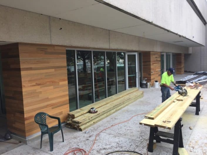 coquina club exterior Heart Cypress Feature Walls and Paneling a Focal Point of University of South Florida’s Coquina Club