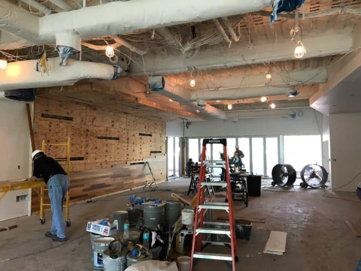 coquina club inprogress Heart Cypress Feature Walls and Paneling a Focal Point of University of South Florida’s Coquina Club