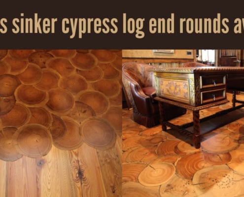 gorgeous sinker cypress log end rounds