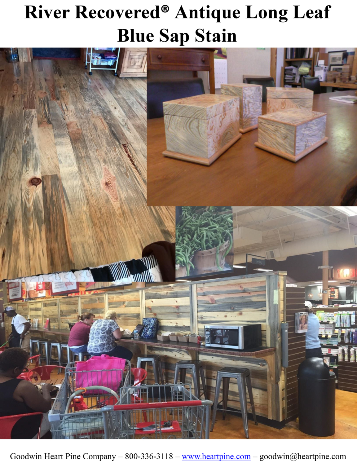 Album Antique Renaissance Hardwoods River-Recovered Long Leaf Blue Sap Stain