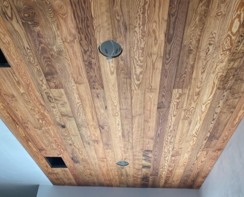 Ryland Wagner’s Curly Heart Pine Ceiling 1