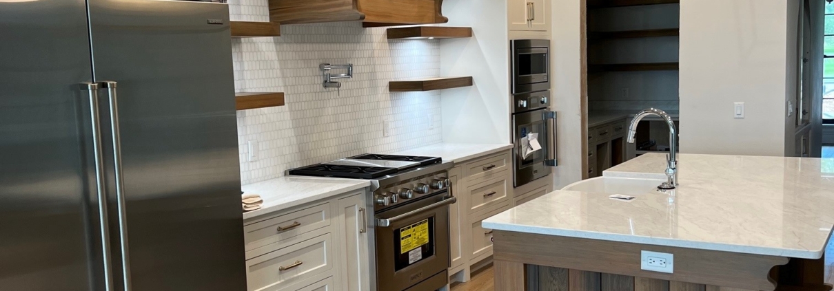 Midnight Cypress Range Hood Kitchen