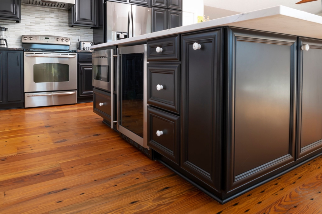 Home with Heart Pine Naily Floor and Beams