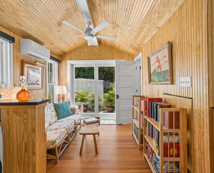 Pass-A-Grille Beach Cottage Reading Room River-Recovered Heart Pine Vertical, Select, and Character Floor