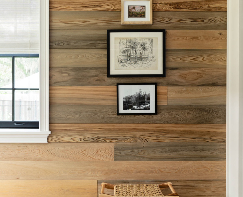 Sinker Cypress Feature Wall