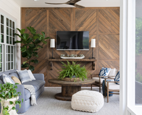 Sinker Cypress Feature Wall